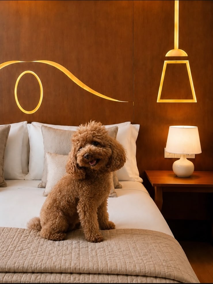 Mascota descansando en una habitación de Legazpi Doce